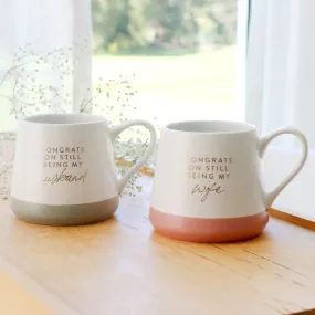 Couples Anniversary Mug Set - Congrats