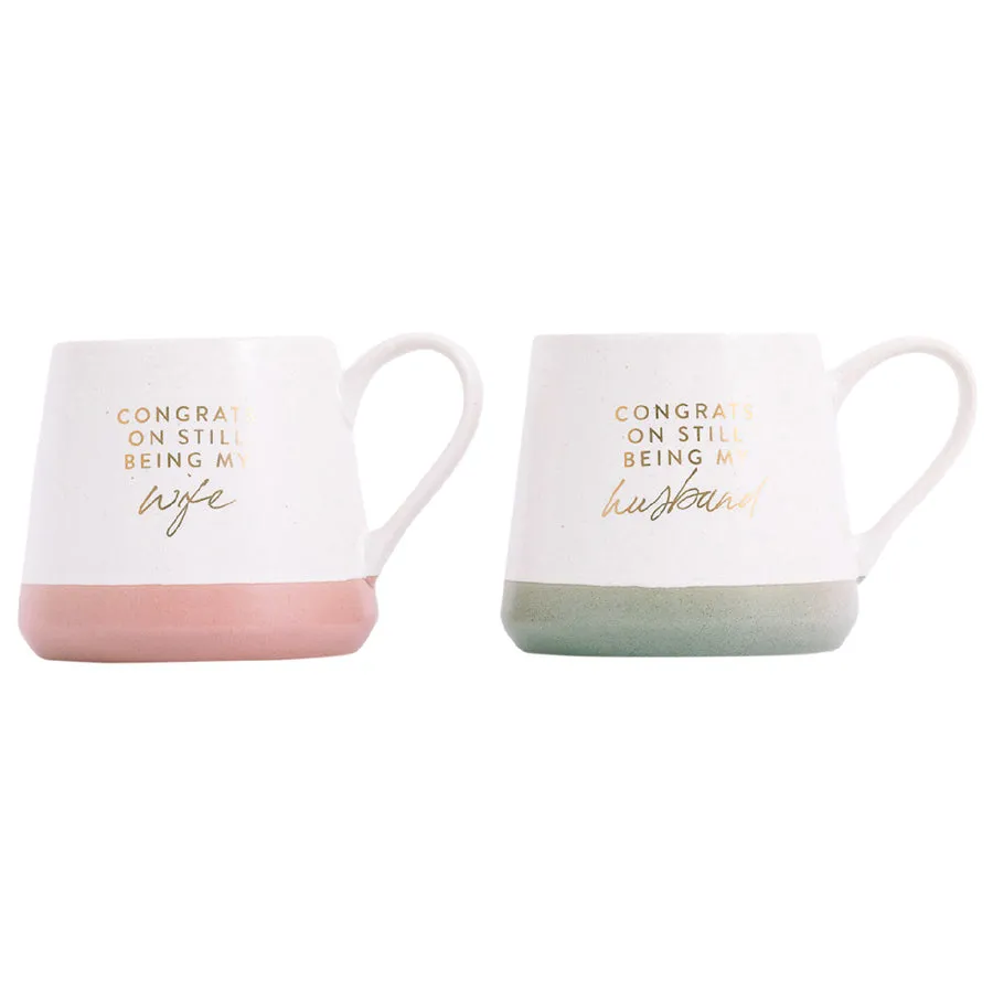 Couples Anniversary Mug Set - Congrats