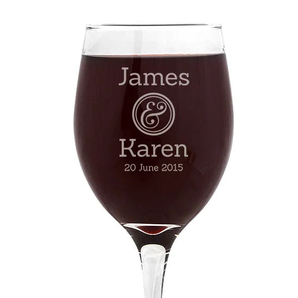 Couples Design Wine Glass