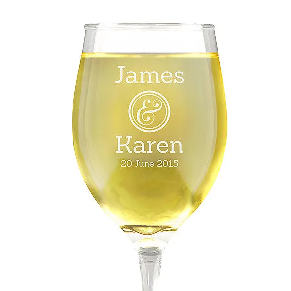 Couples Design Wine Glass