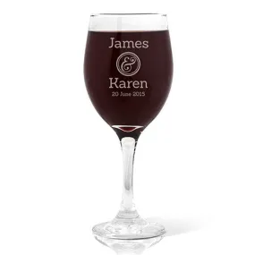 Couples Design Wine Glass