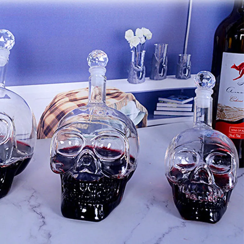 Creative Crystal Skull Bottle Decanter