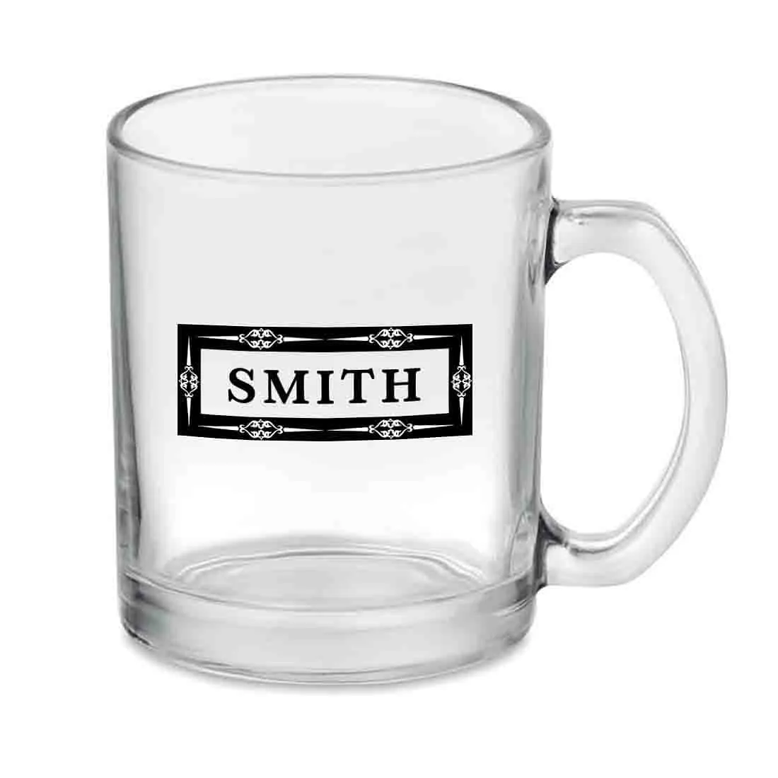 Custom Coffee Glass Mug - Rectangle Name