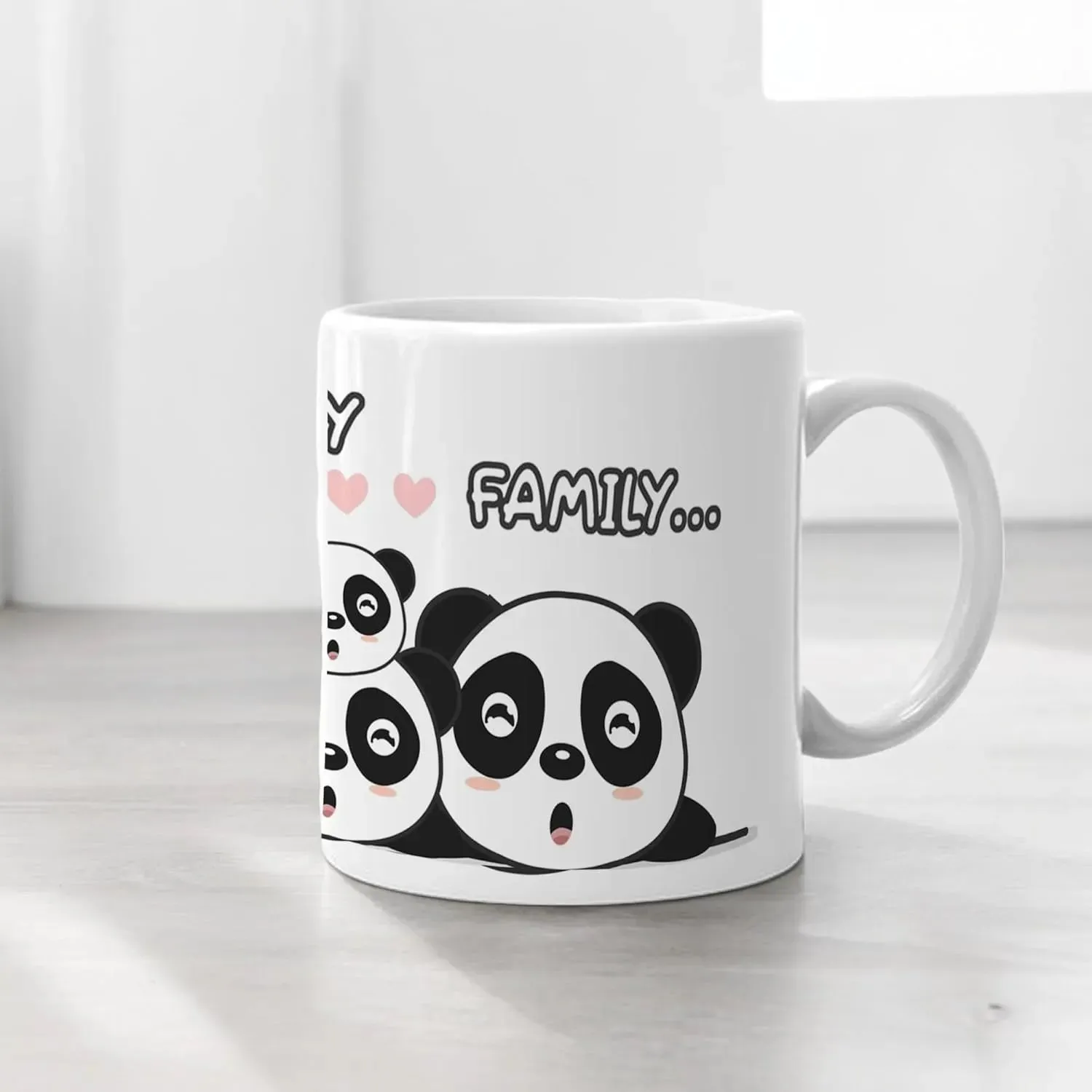 Cute Panda Family Printed Mug for Panda Lover