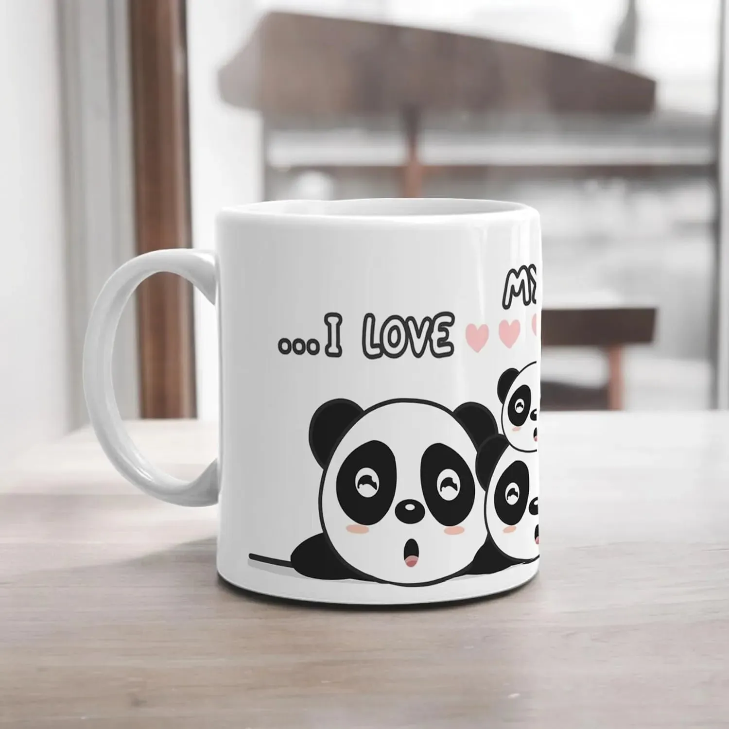 Cute Panda Family Printed Mug for Panda Lover