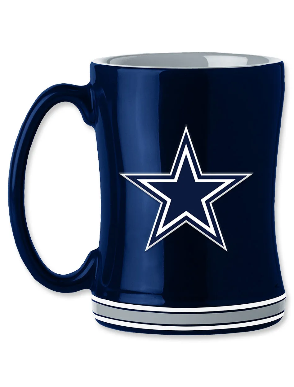 Dallas Cowboys "Relief" Curved Coffee Mug