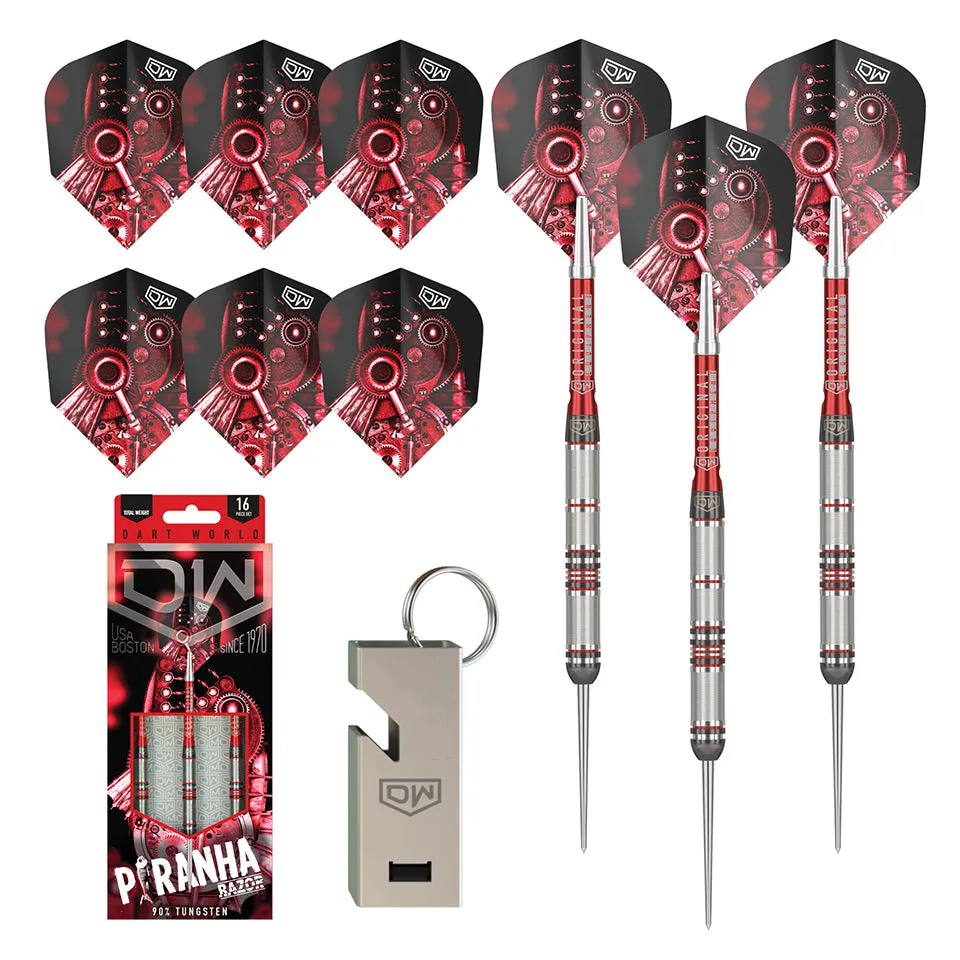 Dart World Piranha Razor 01 Steel Tip Darts - 22gm