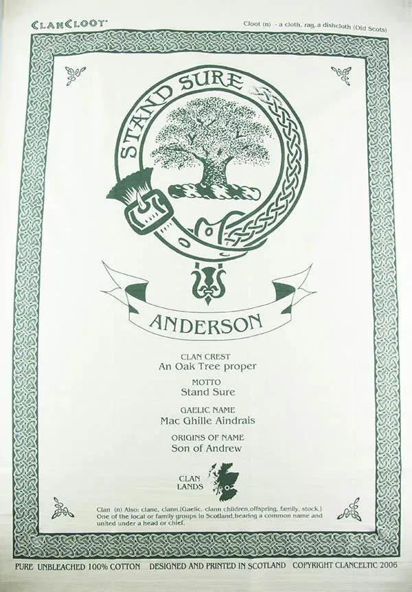 Davidson Clan Tea Towel