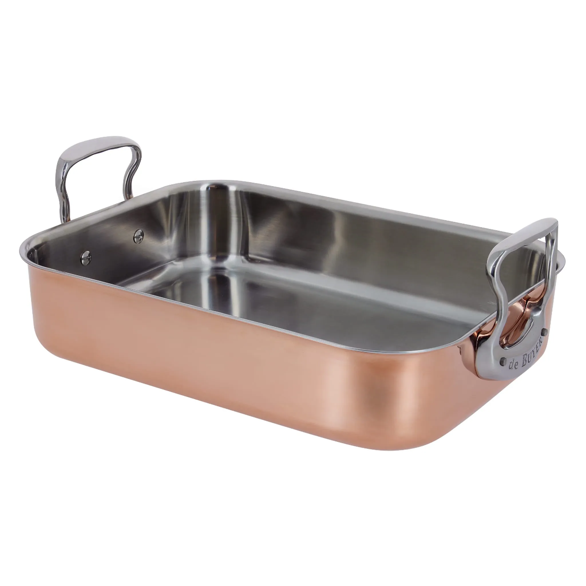 De Buyer Copper & Stainless Steel Roasting Tin, 35cm x 25cm