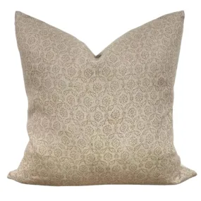 Designer "Saratoga" Block Print Pillow Cover