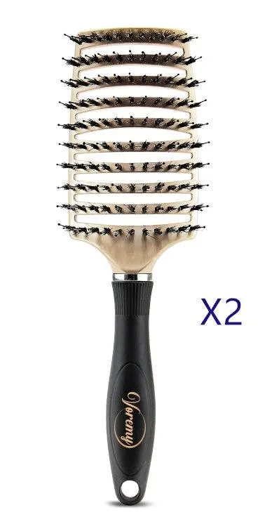 Detangling Hairbrush with Scalp Massager - Bristle & Nylon Comb for Women