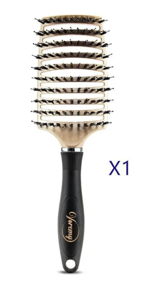 Detangling Hairbrush with Scalp Massager - Bristle & Nylon Comb for Women