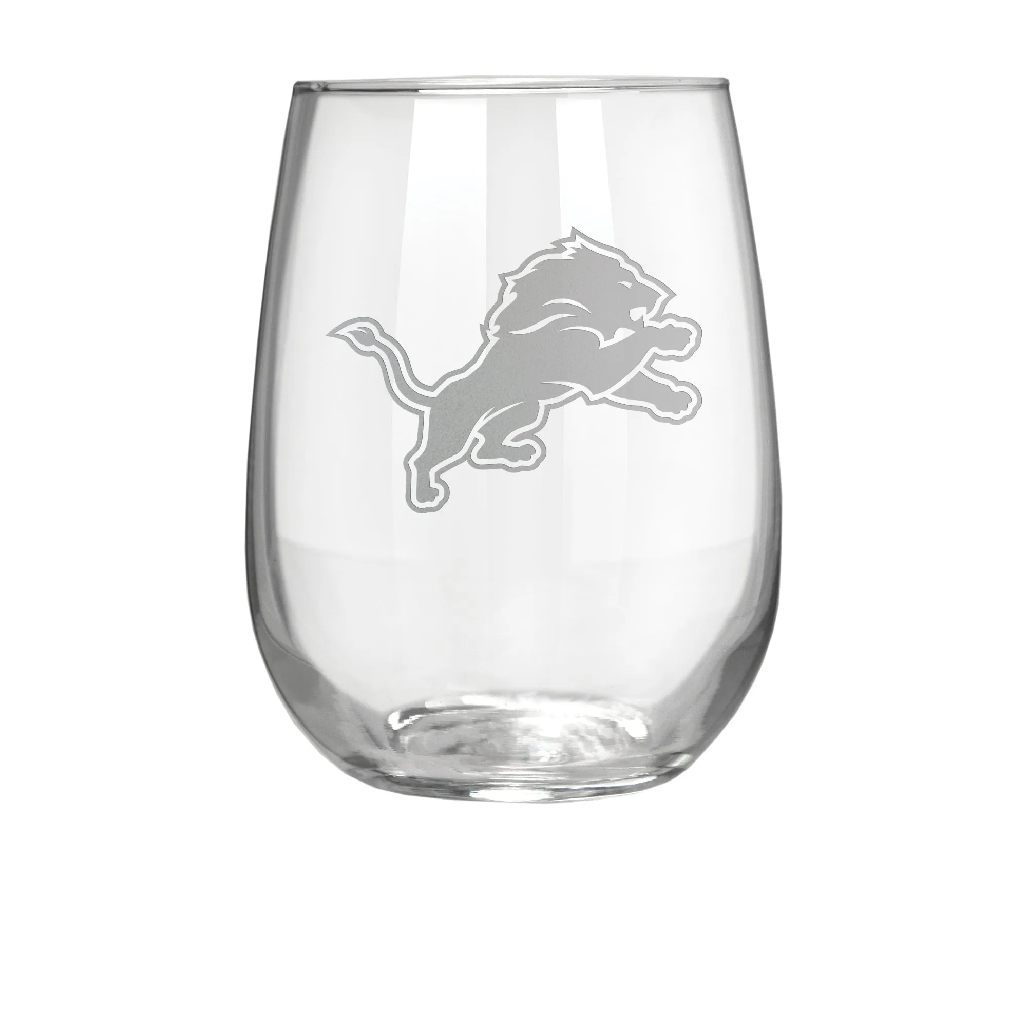 Detroit Lions 17 oz. Stemless Wine Glass