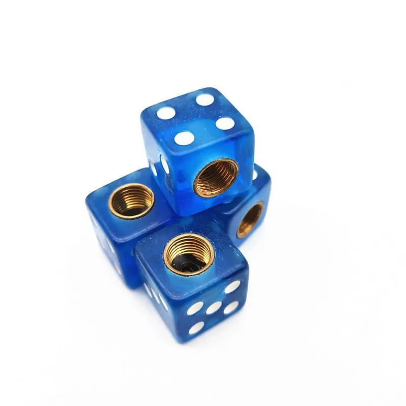 Dice Shape Tyre Valve Caps