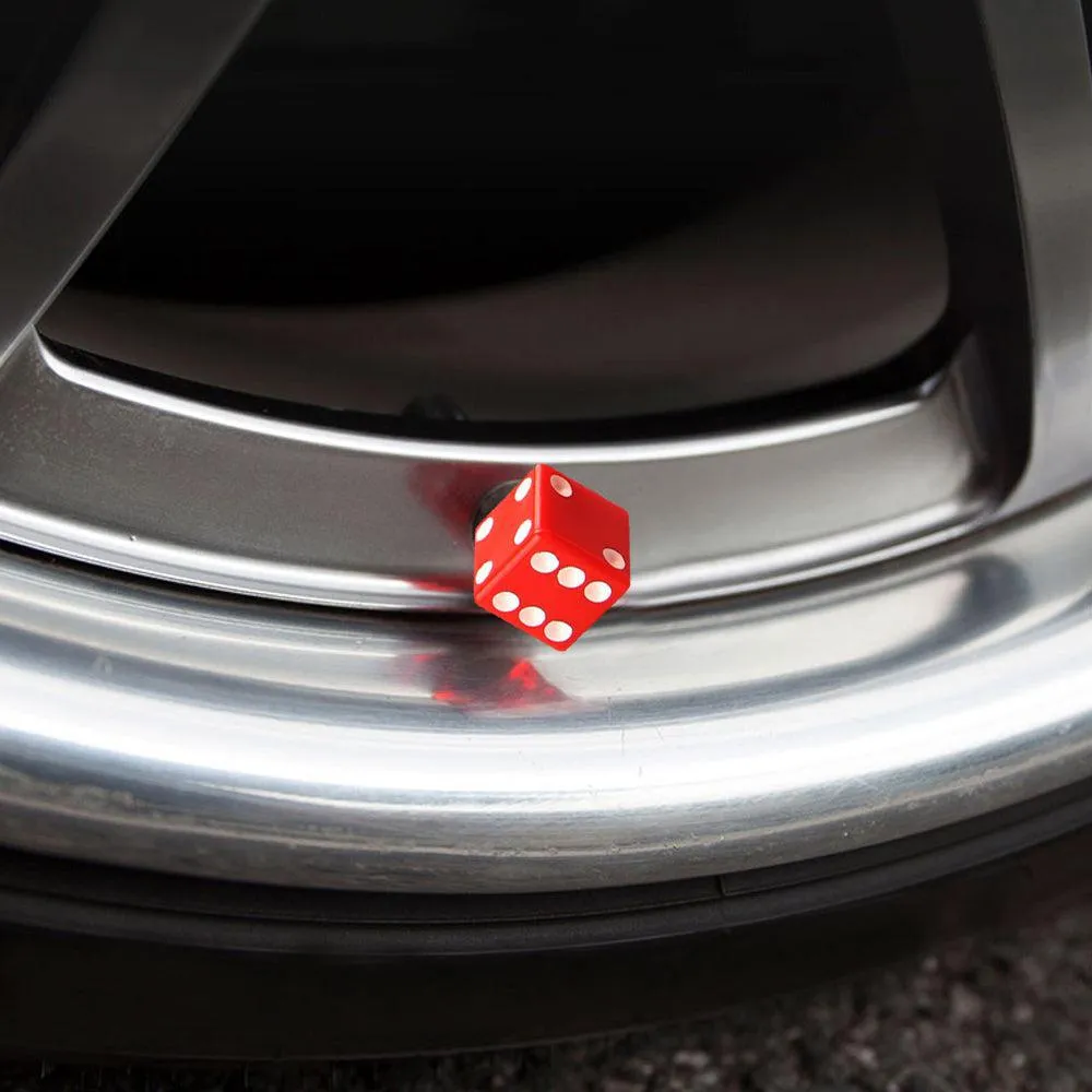 Dice Shape Tyre Valve Caps