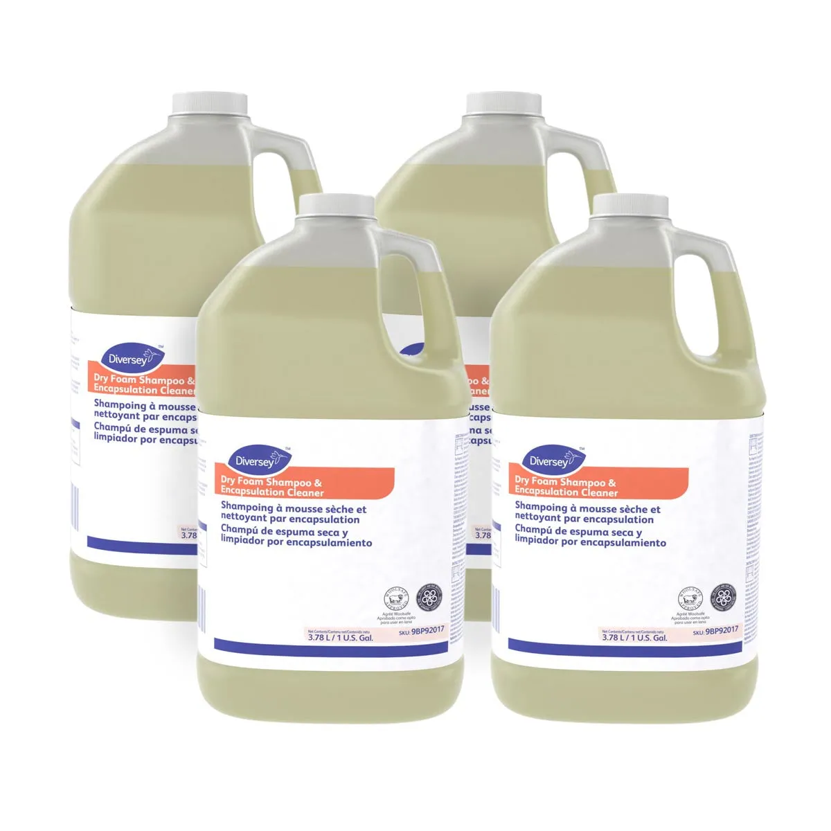 Diversey™ Dry Foam Shampoo & Encapsulation Cleaner (1 Gallon Bottles) - Case of 4