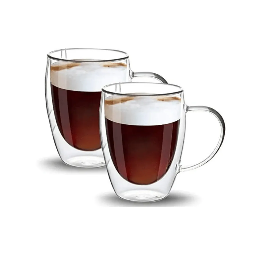 Double Walled Glass Coffee Mug