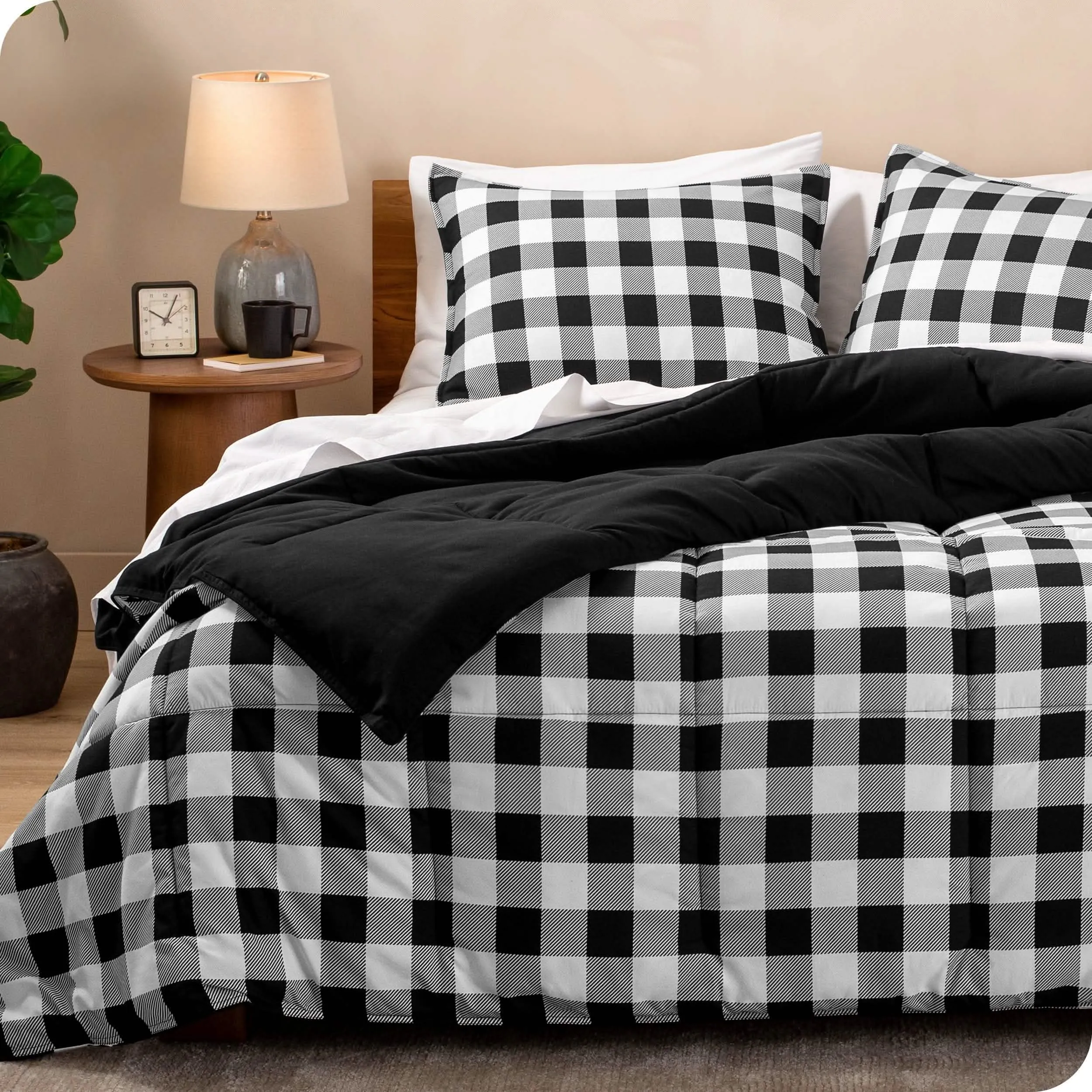 Down Alternative Box Stitch Comforter Set - Queen