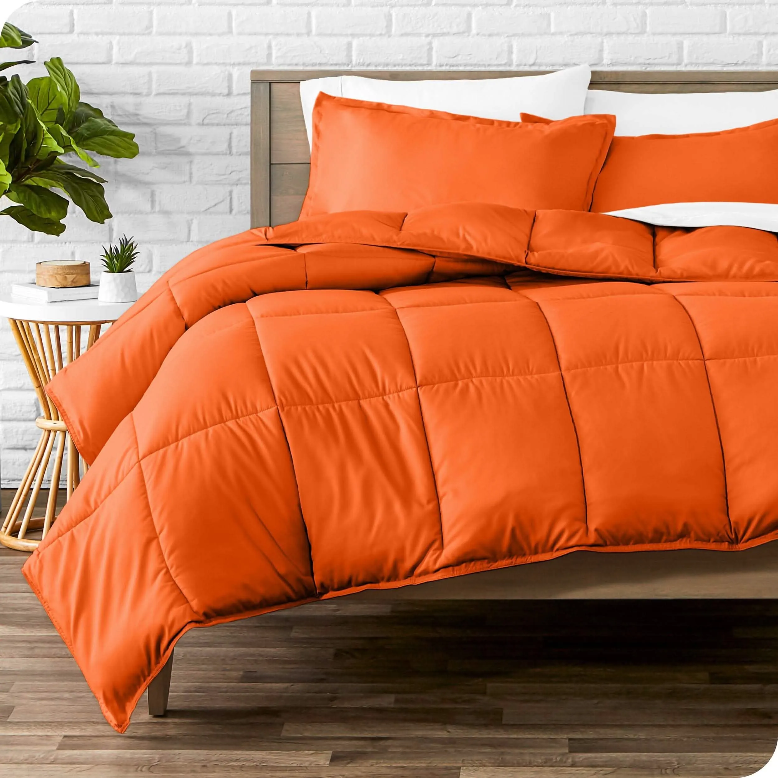 Down Alternative Box Stitch Comforter Set - Queen