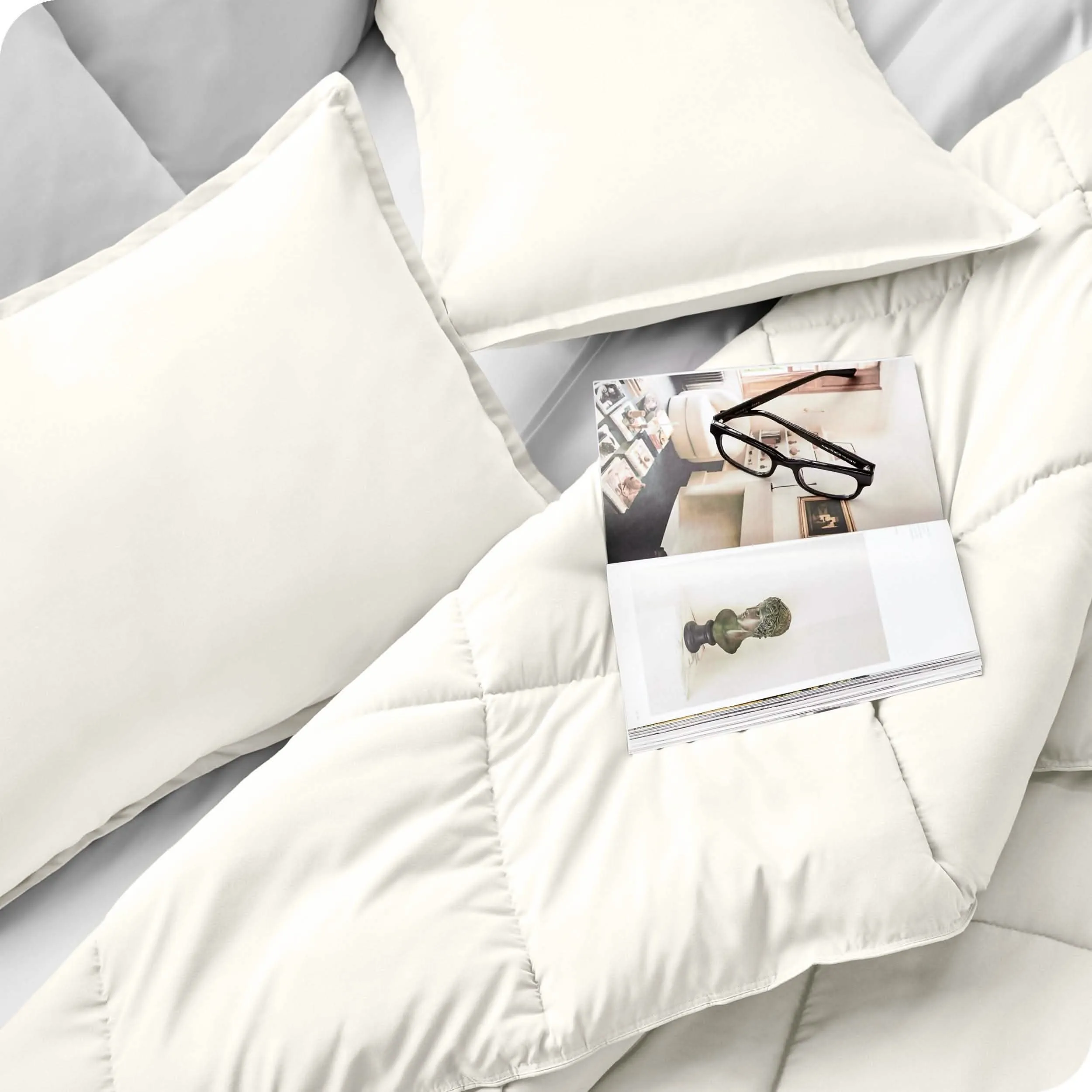 Down Alternative Box Stitch Comforter Set - Queen