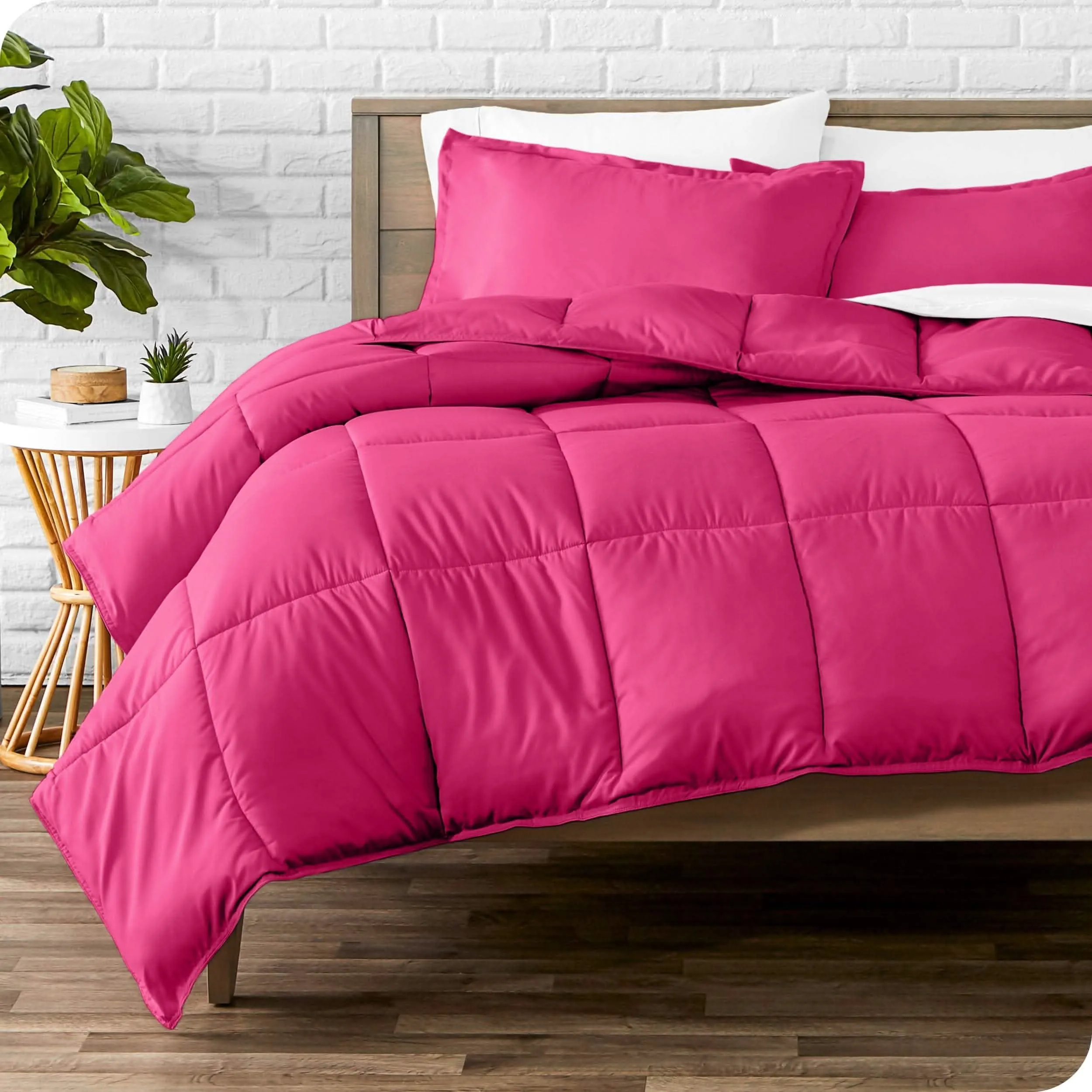 Down Alternative Box Stitch Comforter Set - Queen