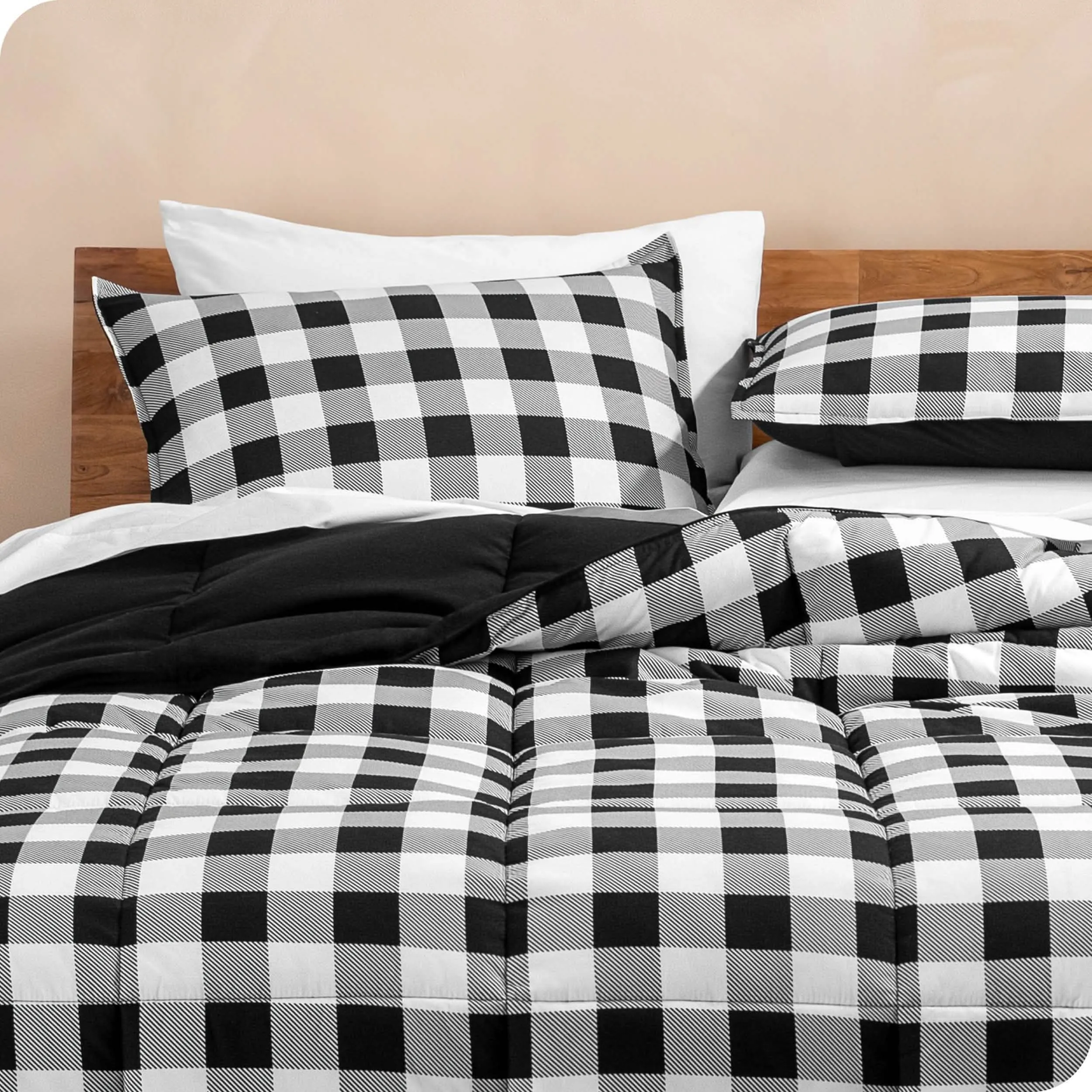 Down Alternative Box Stitch Comforter Set - Queen