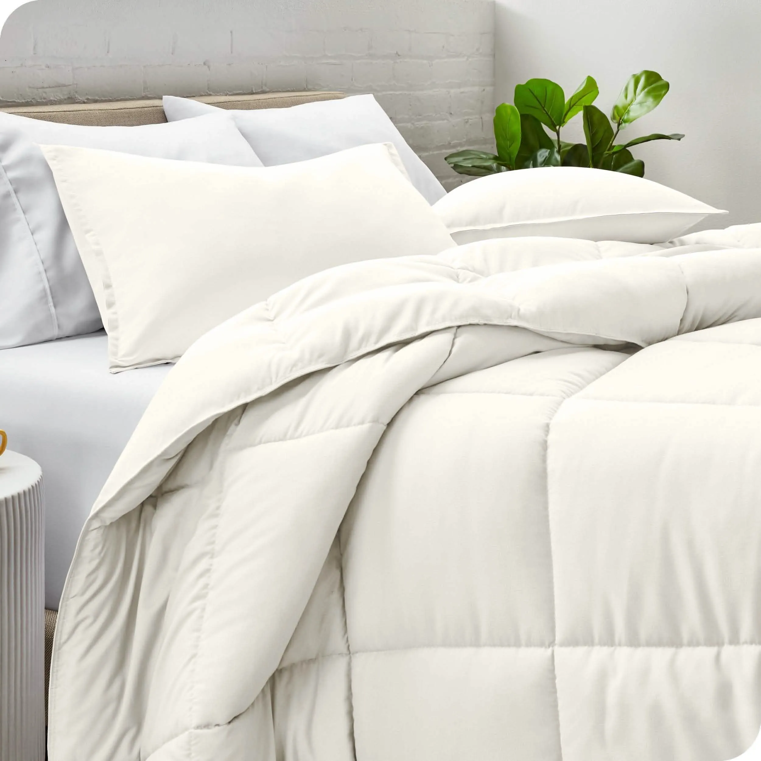 Down Alternative Box Stitch Comforter Set - Queen