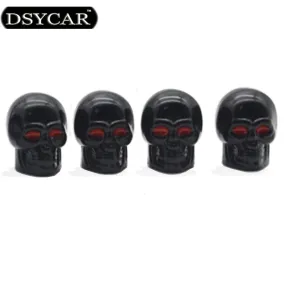 DSYCAR 4Pcs/lot Universal Skull Car Moto Bike Tire Wheel Valve Cap Dust cover Car Styling for Fiat Audi Ford Bmw toyota Honda VW