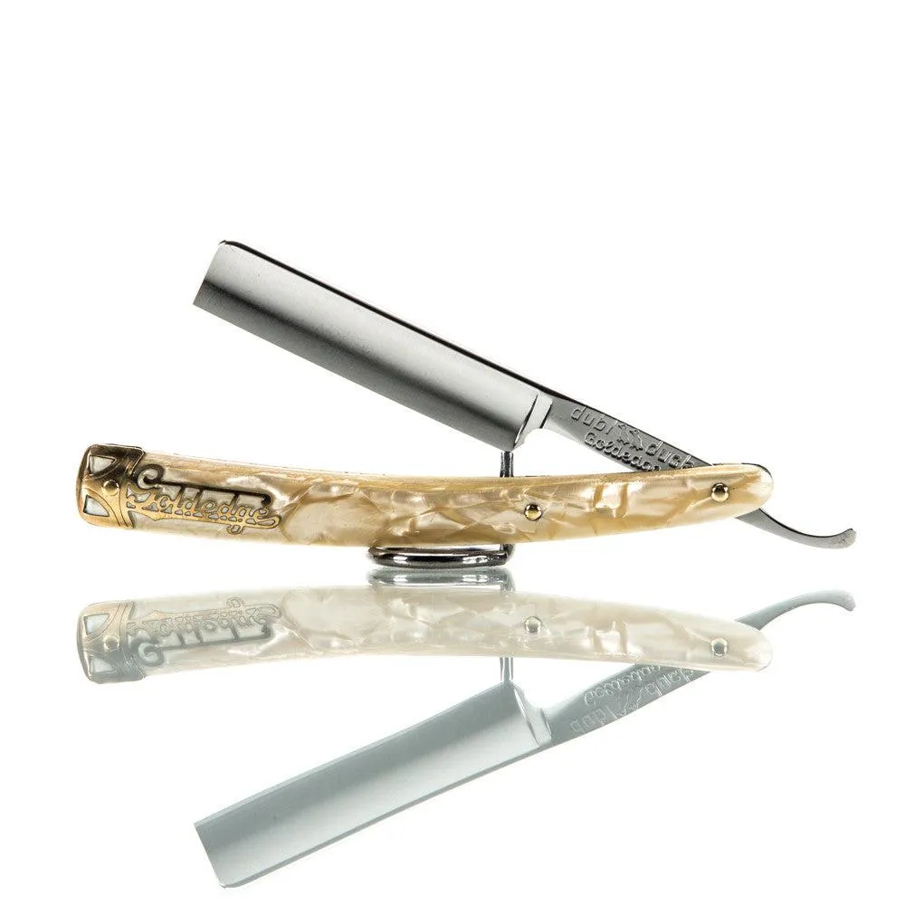 Dubl Duck Goldenedge - 5/8 Square Tip Straight Razor