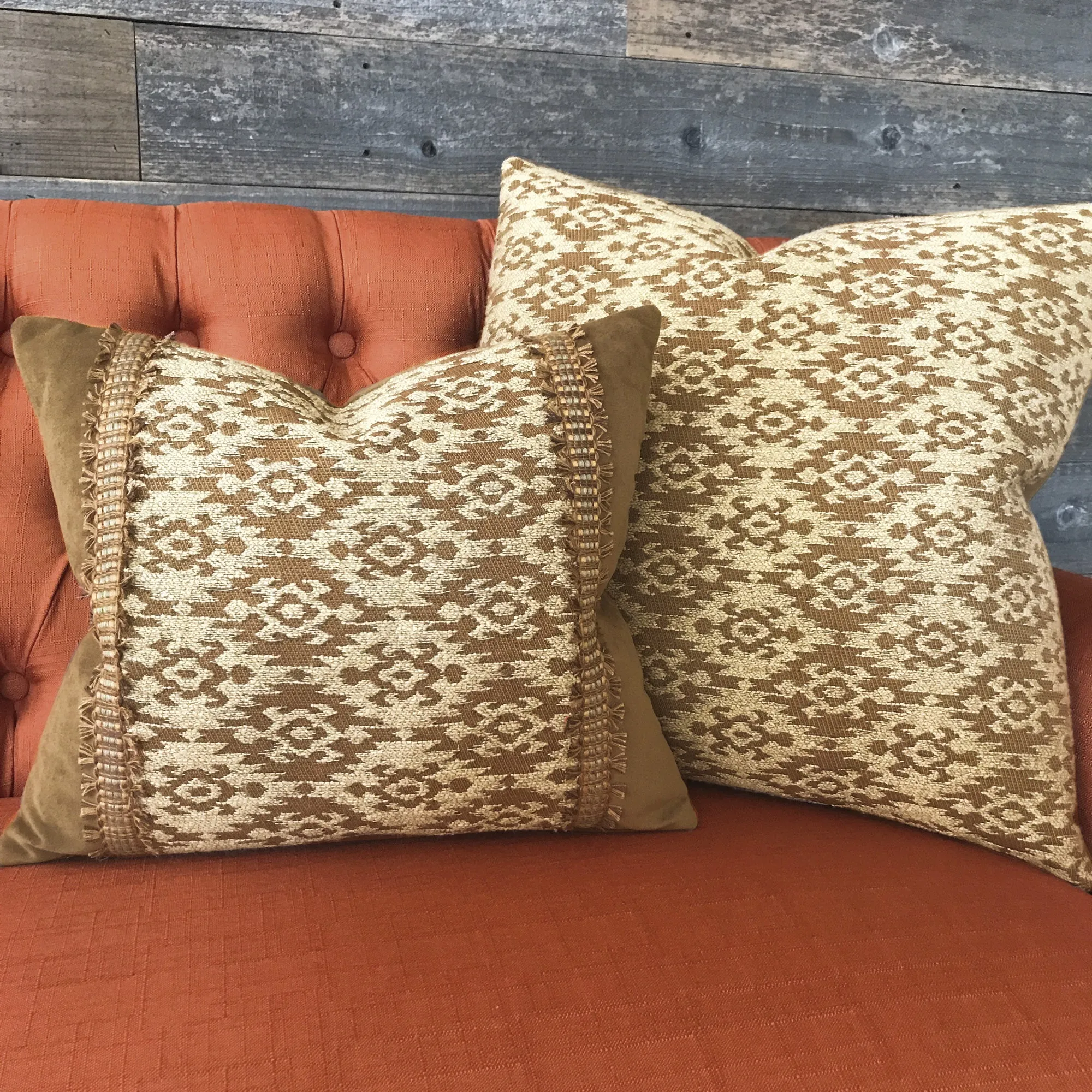 Earthen Southwestern Navajo Suede Pillow Cover 15x18