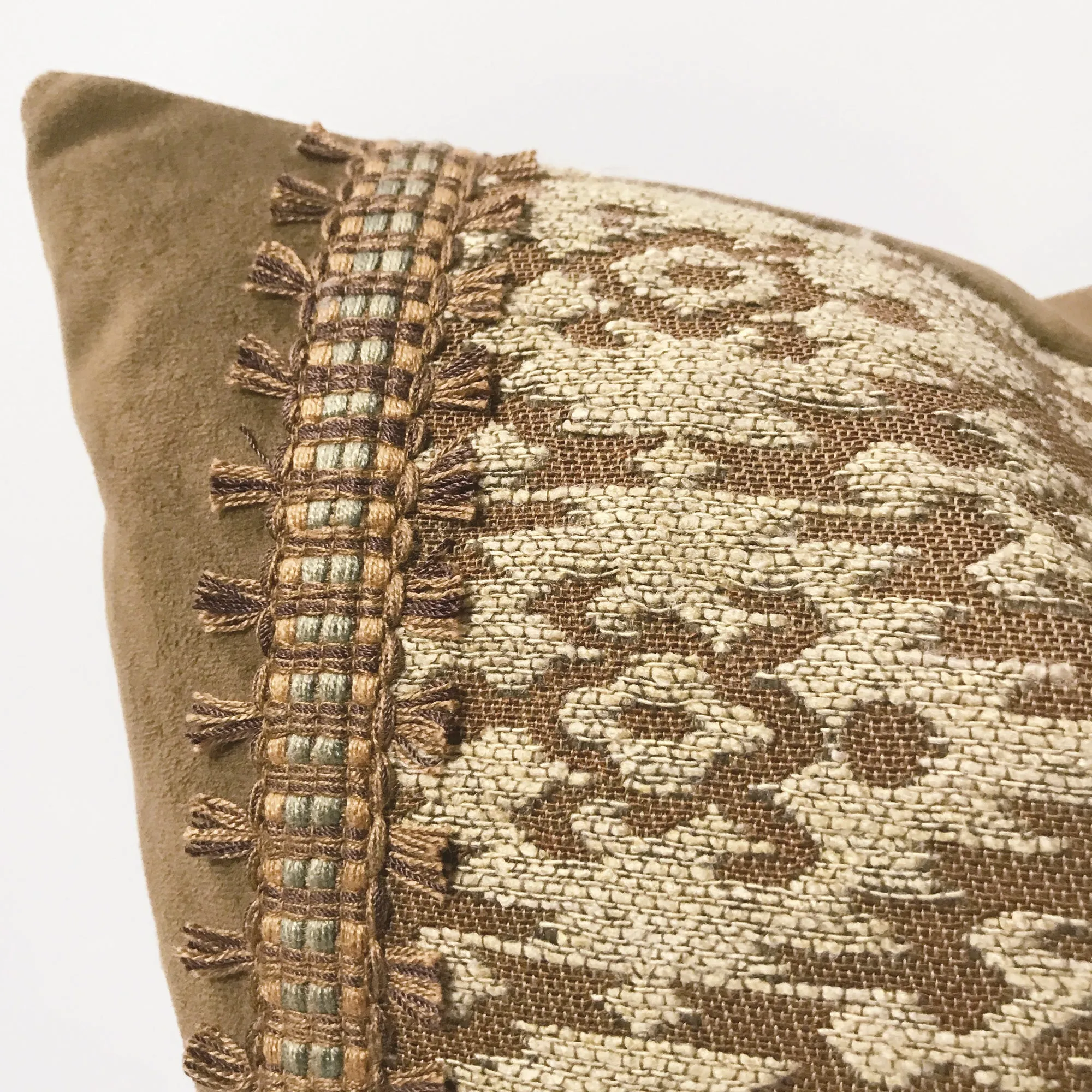 Earthen Southwestern Navajo Suede Pillow Cover 15x18