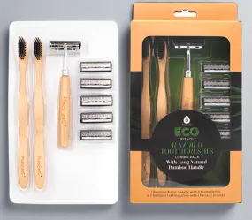 Eco Friendly Razor & Toothbrushes Combo Pack