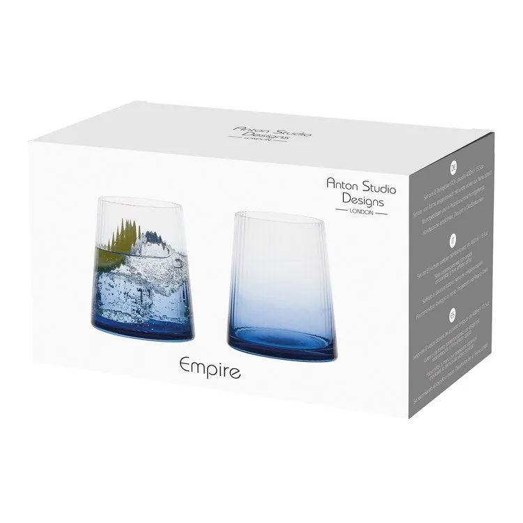 Empire Blue Highball Tumblers Set of 2