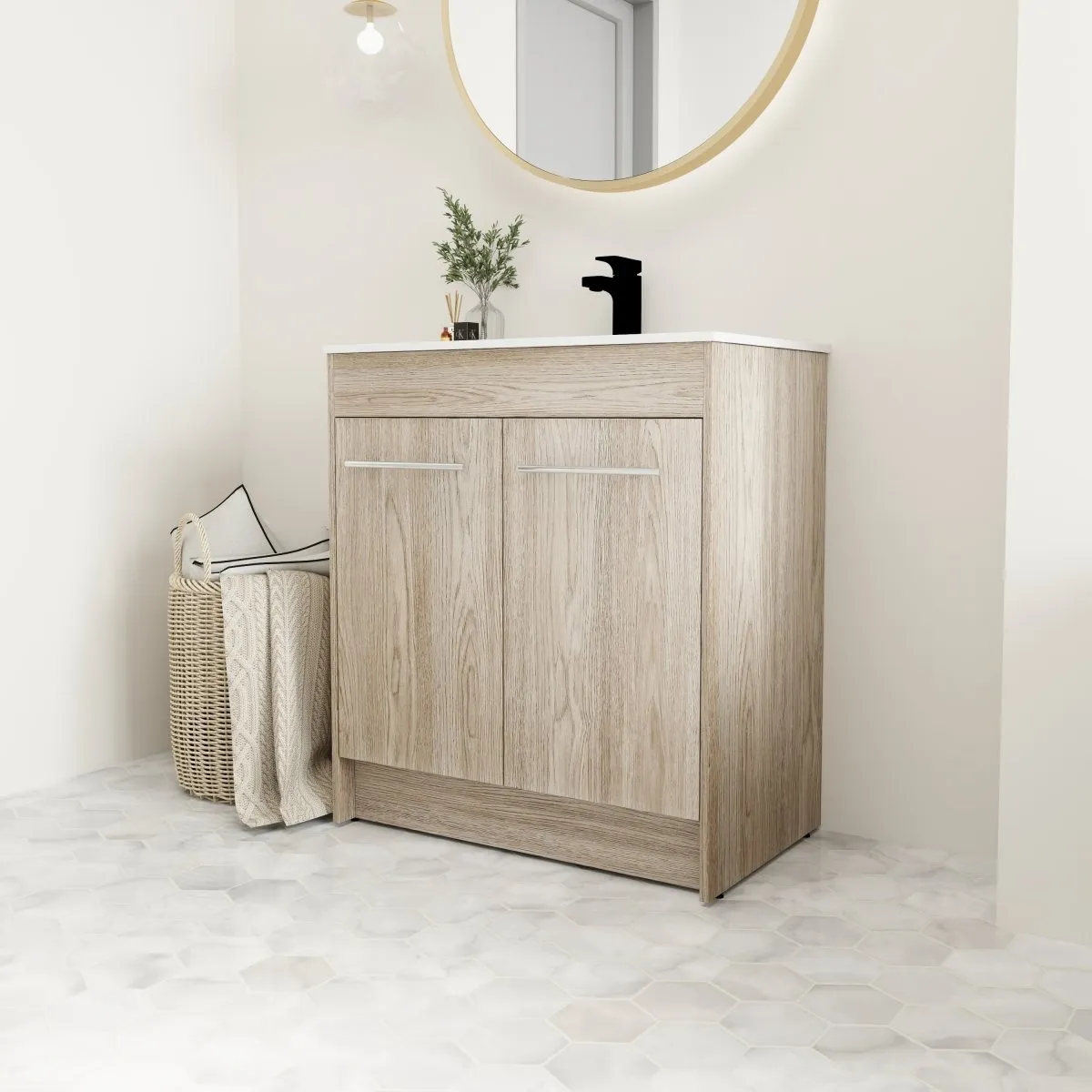 ExBrite 30 Inch Freestanding Bathroom Vanity