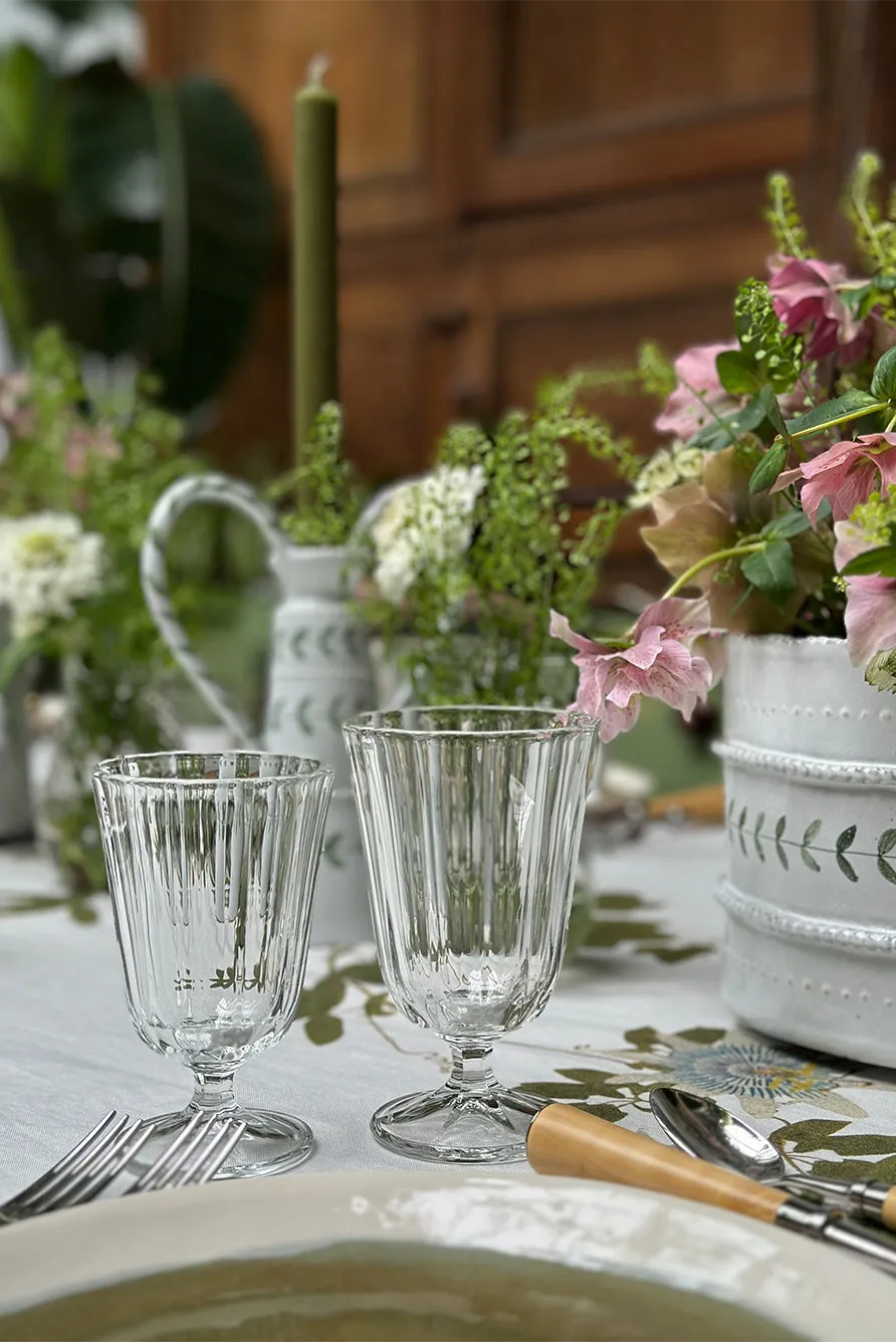 Faceted White Wine Glass