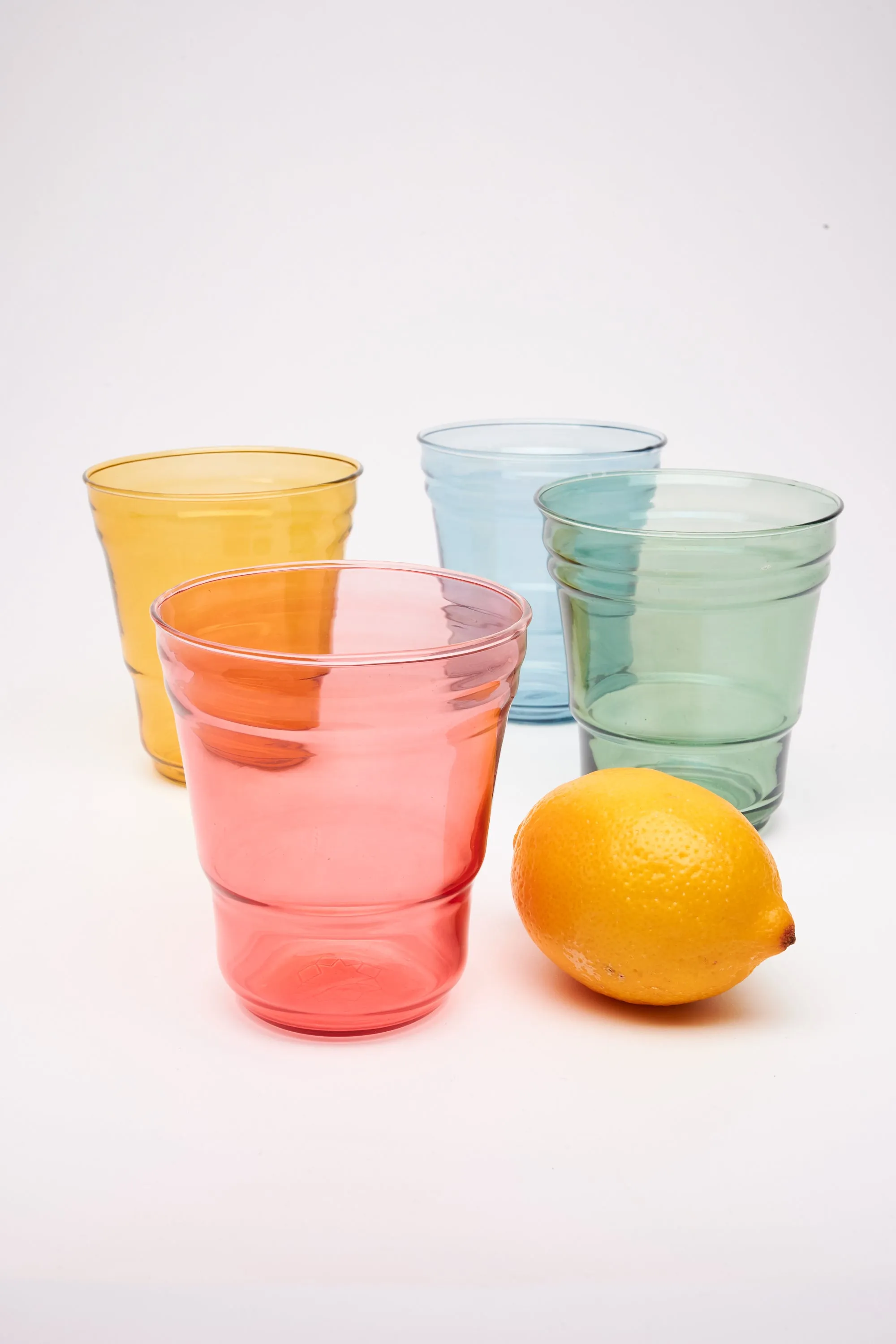 Fantastic-Not-Plastic Tall Glasses, Multi-Color Pack of 4