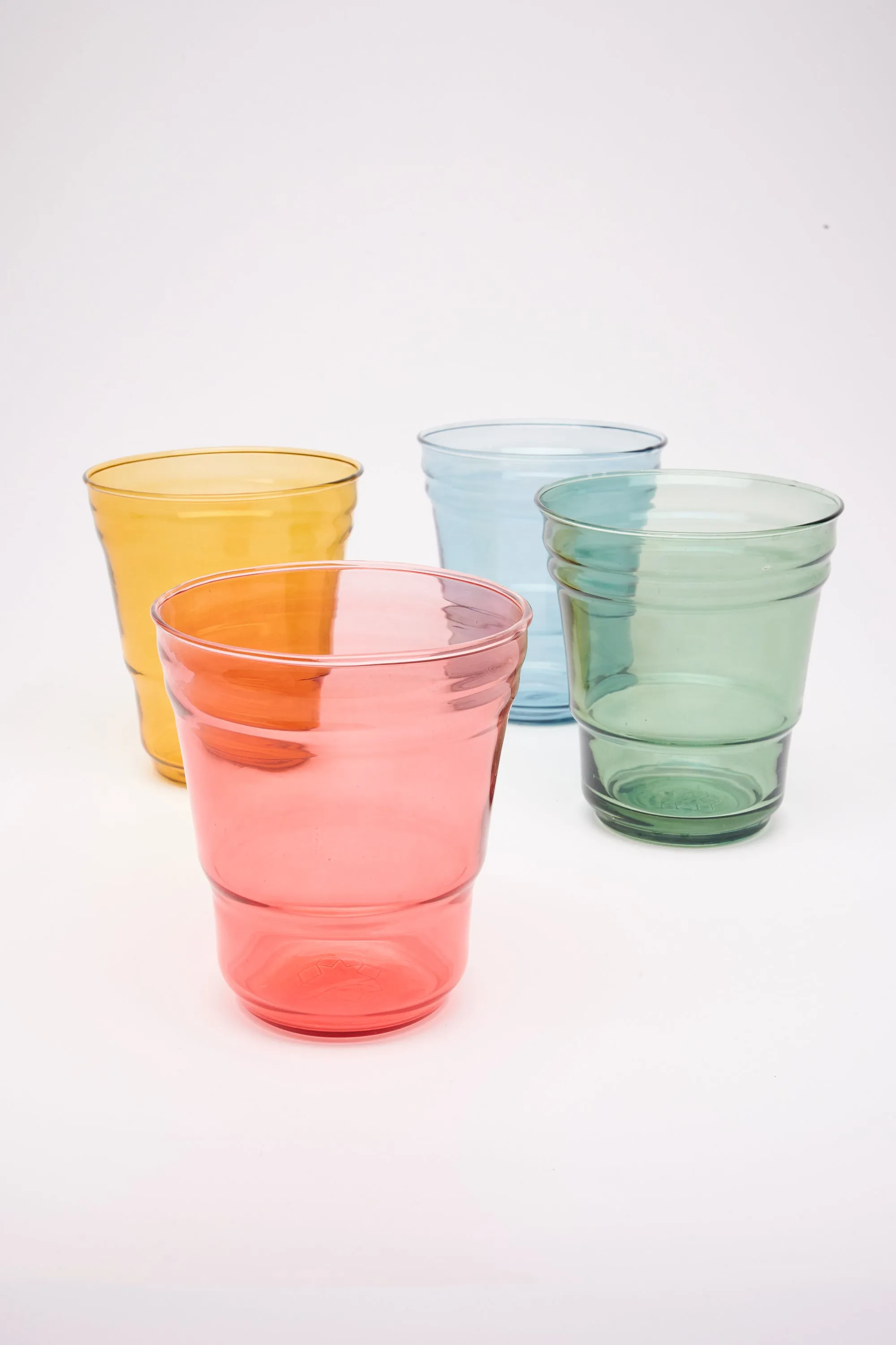 Fantastic-Not-Plastic Tall Glasses, Multi-Color Pack of 4