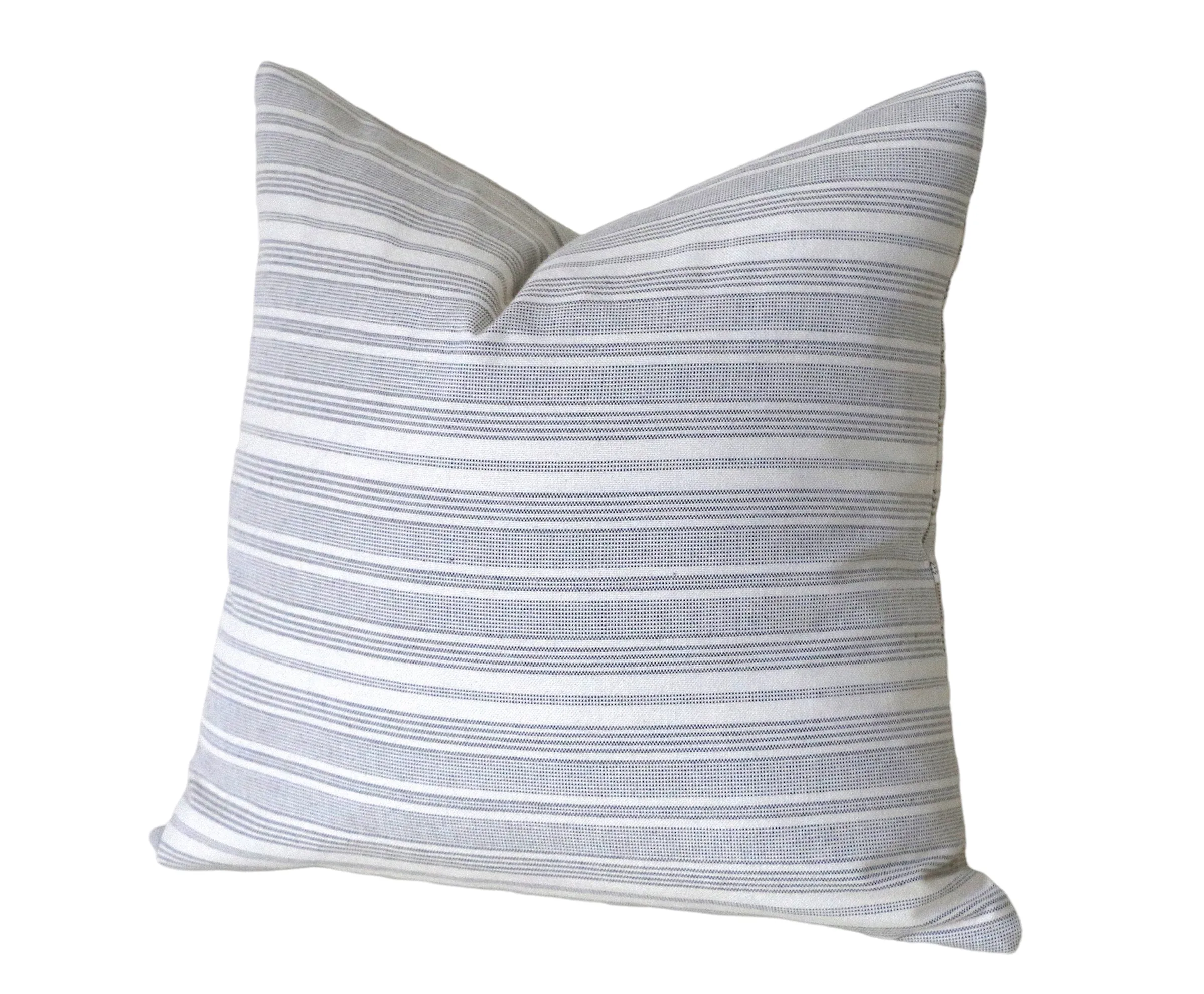 Farmhouse Collection: Grey Pillow Covers / Pinstripe Pillow / Vintage Washed Cotton / Cotton Ticking Pillow Case / Striped Cushion Cover