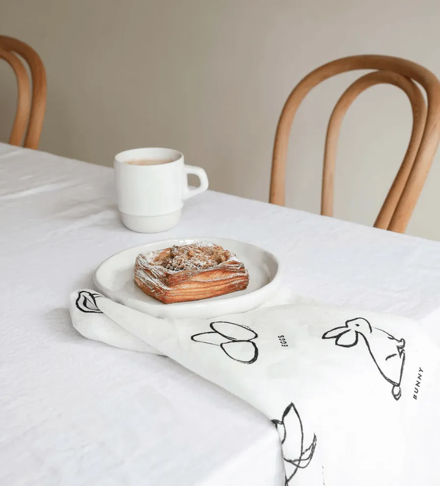 FATHER RABBIT TEA TOWEL COTTAGE DRAWINGS