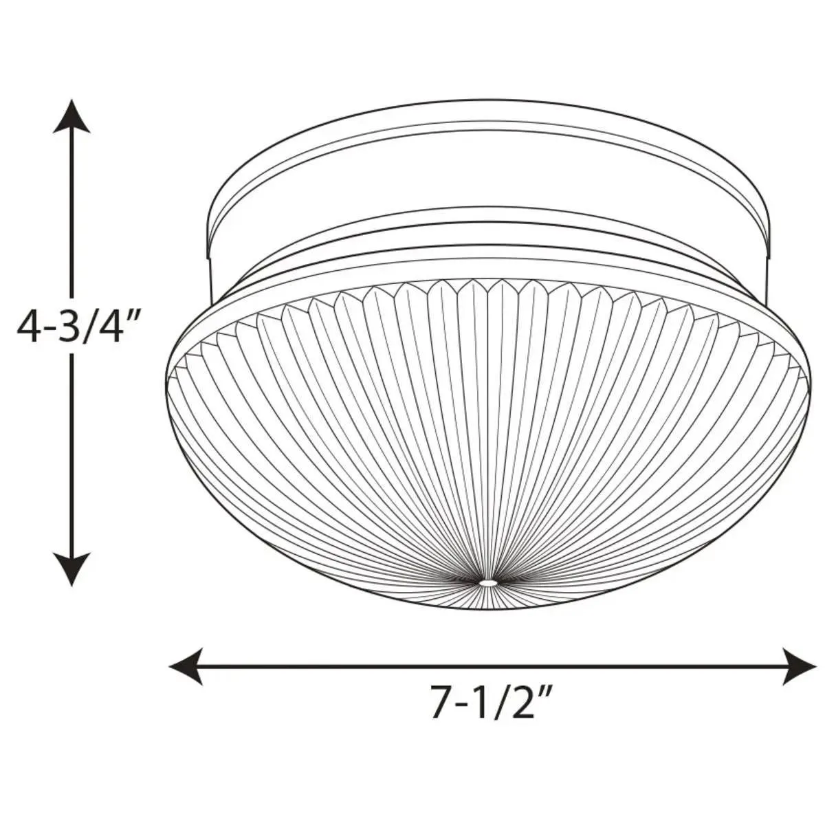 Fitter 8 in. Ceiling Puff Light White finish