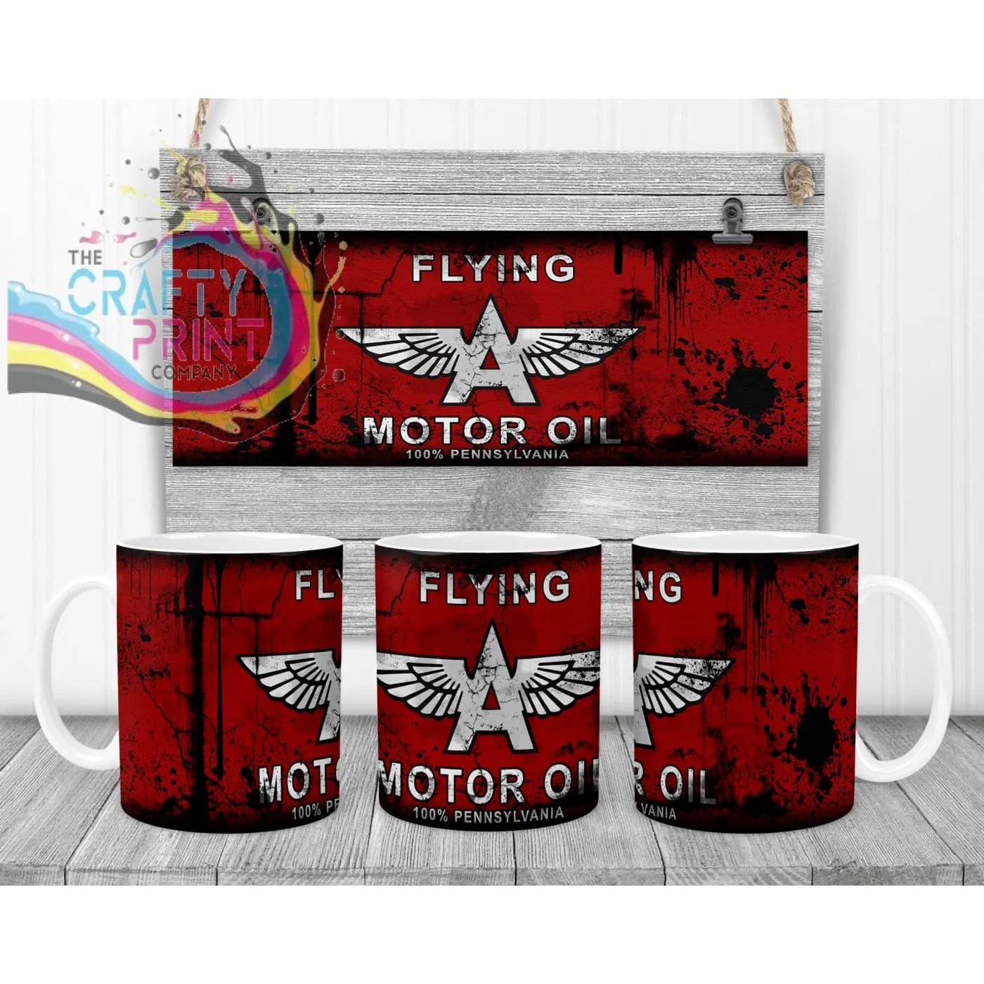 Flying Motor Oil Dirty Mug