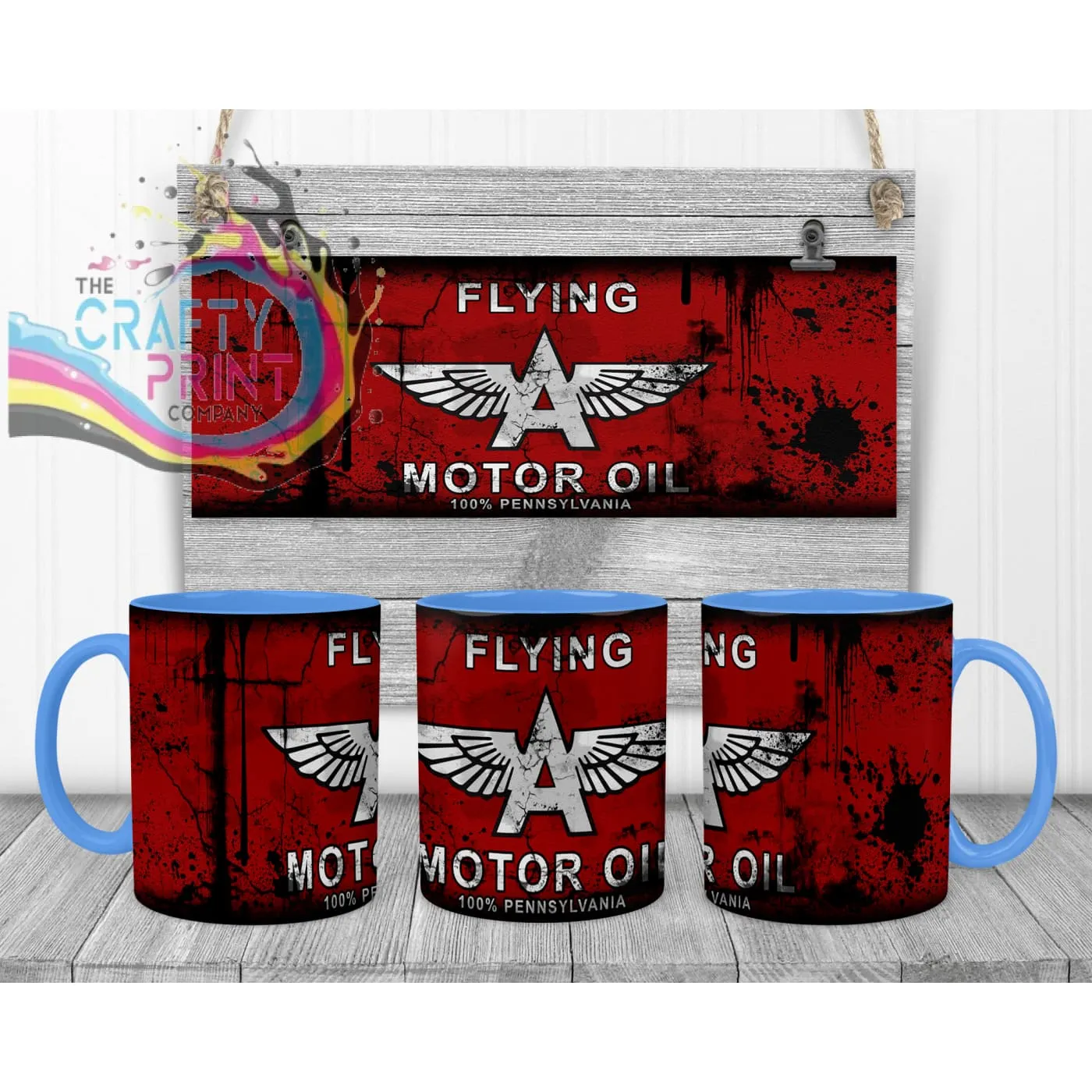 Flying Motor Oil Dirty Mug