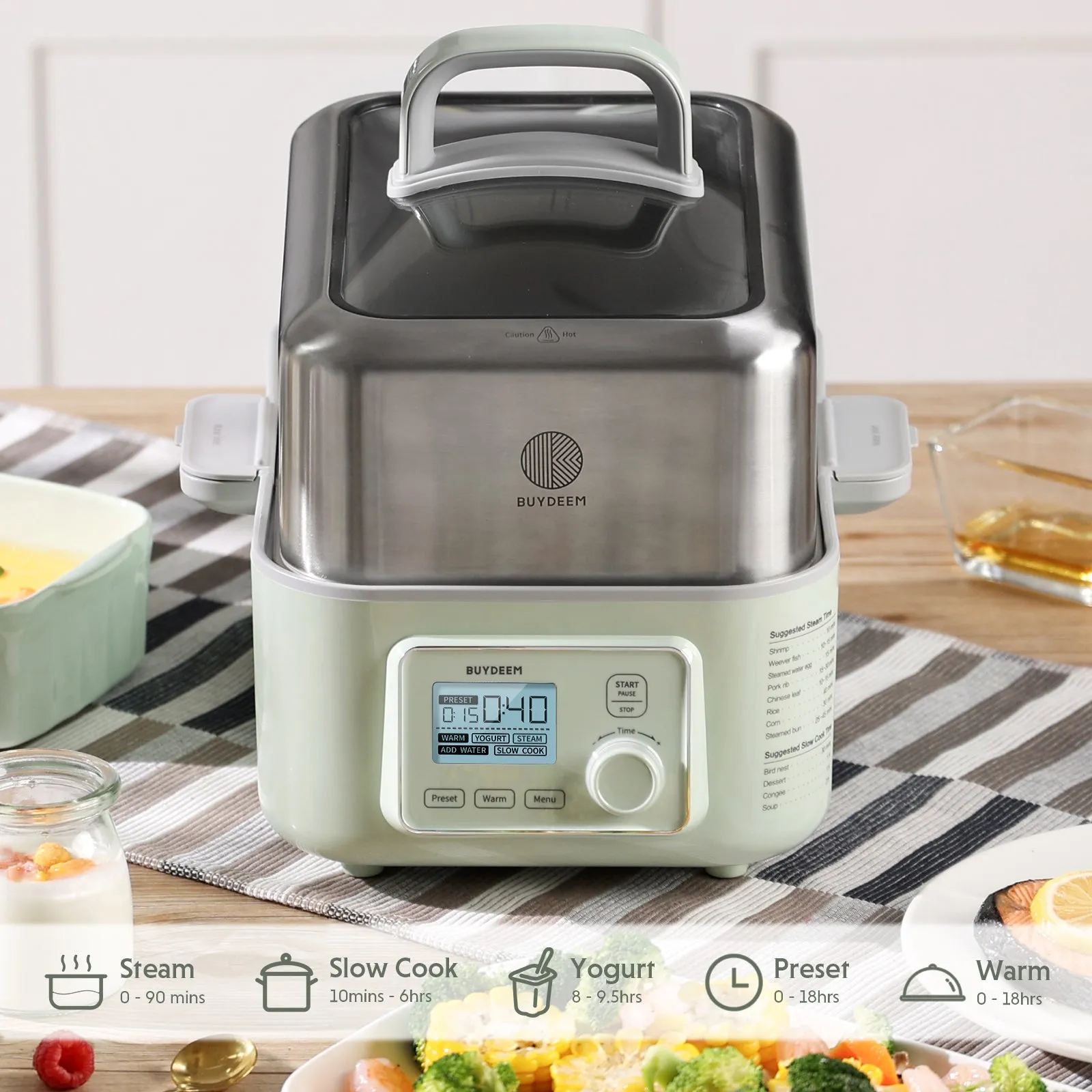 G553 Electric Food Steamer with DT420 Retro 2-Slice Toaster - Bundle Offer