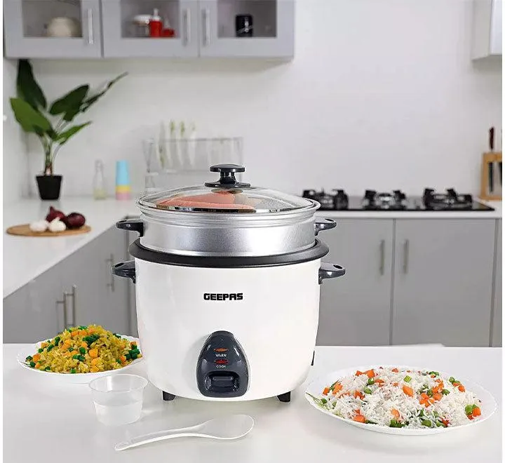 Geepas 1L Rice Cooker with Steamer