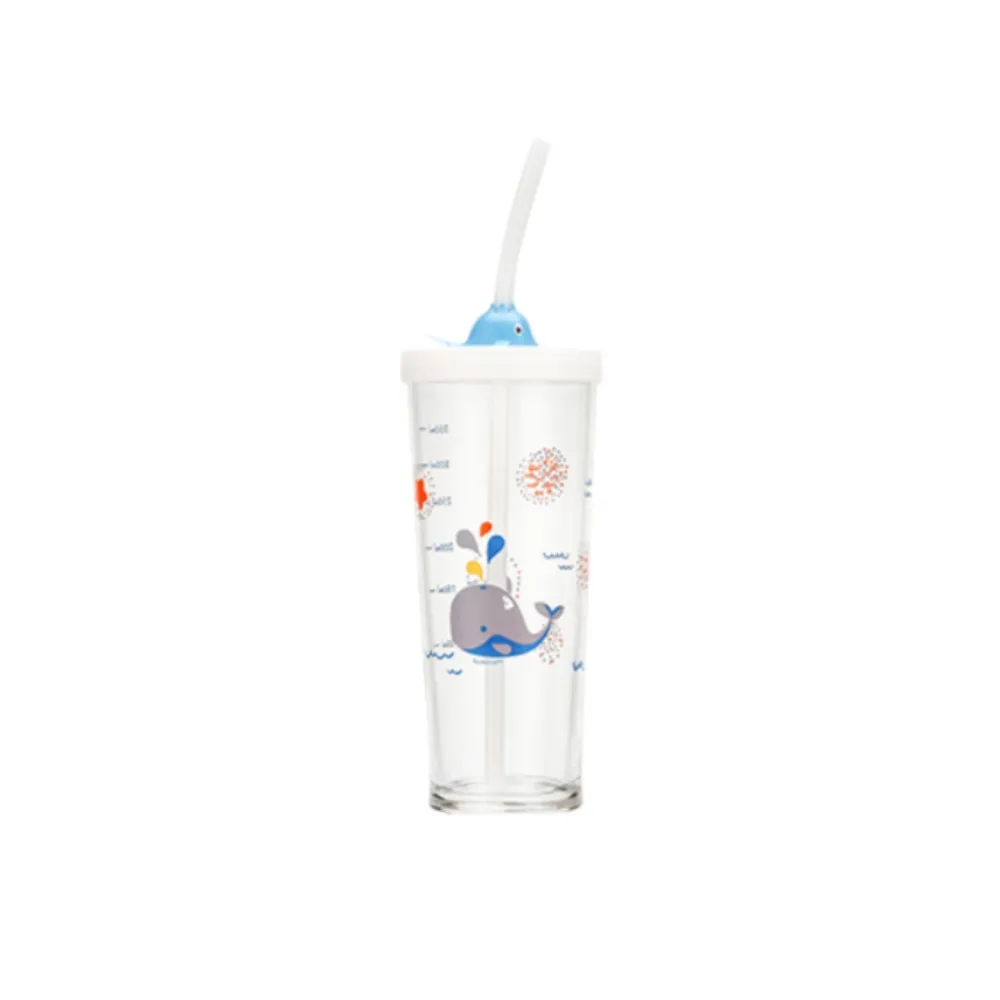 Glass Cartoon Straw Cups