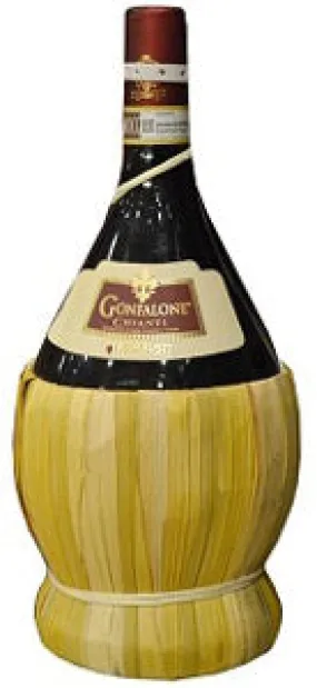 Gonfalone Chianti Wine Straw Flask 150 cl