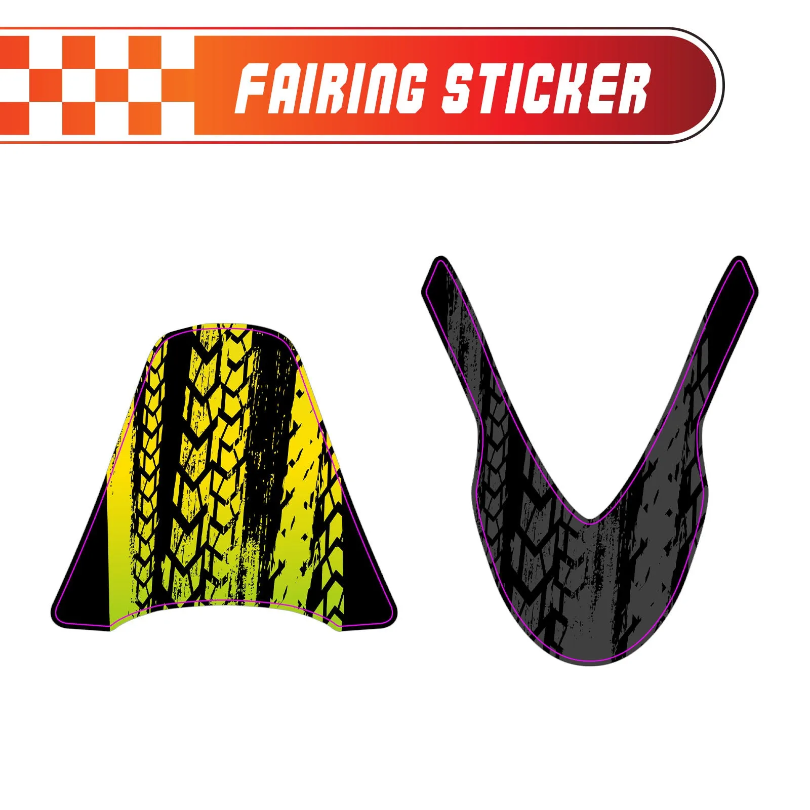 Graphic Kit Decals Fairing Sticker Custom Number For Razor MX500 MX650 - L002 Neon Serpent Skin