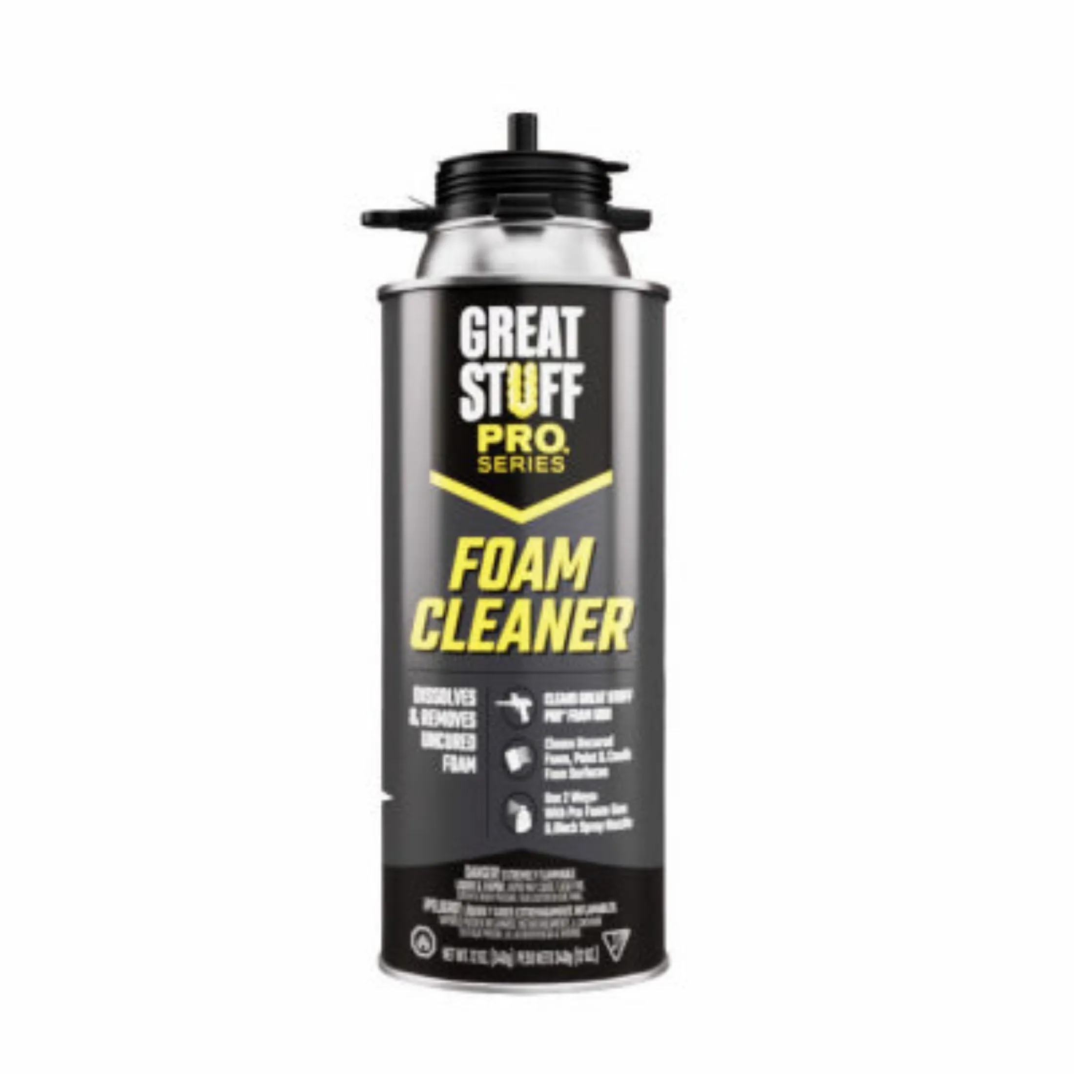 Great Stuff 12084890 12 oz Can Of Insulating Spray Foam Dispensing Gun Pro Tool Cleaner - Quantity of 5