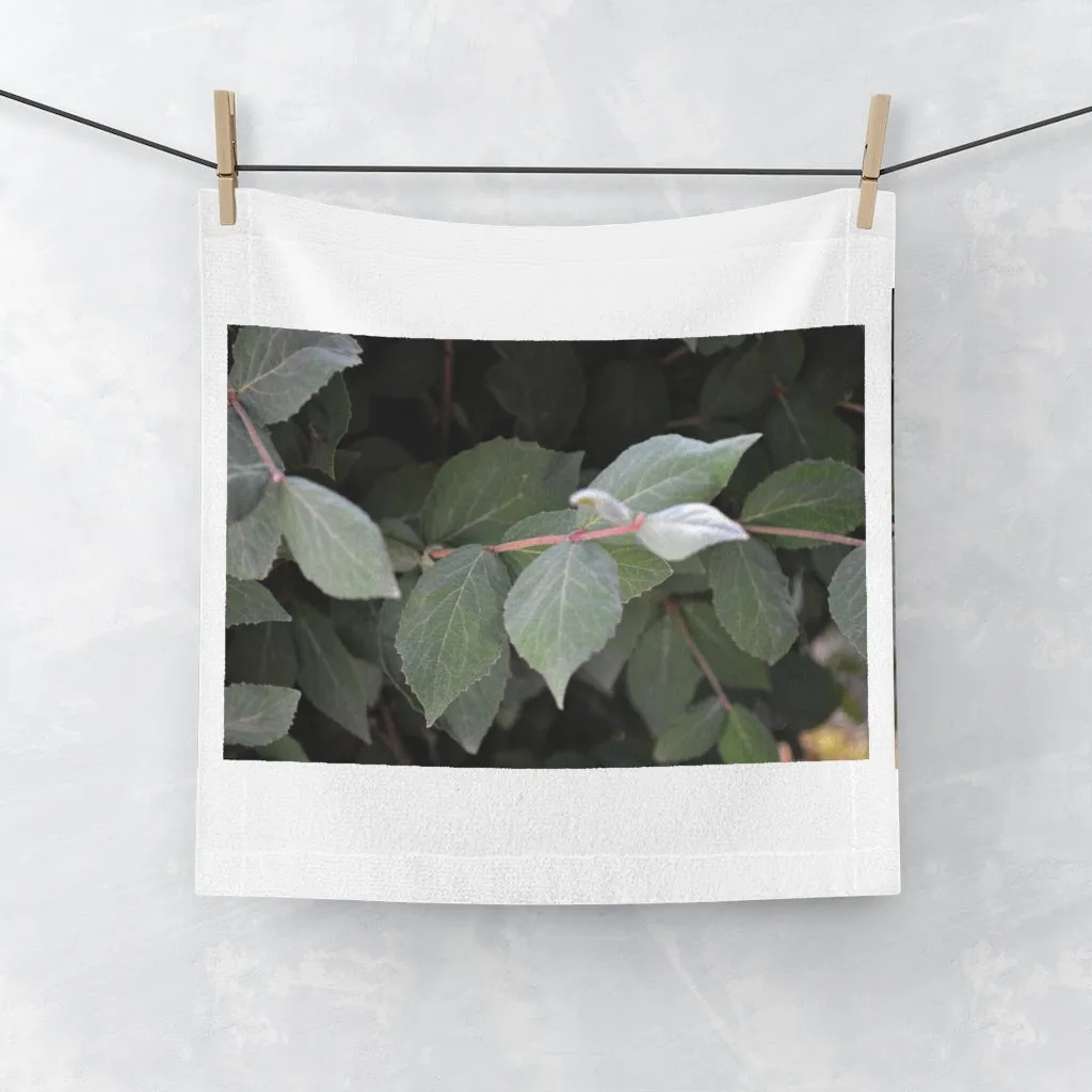 Green Leaves Face Towel