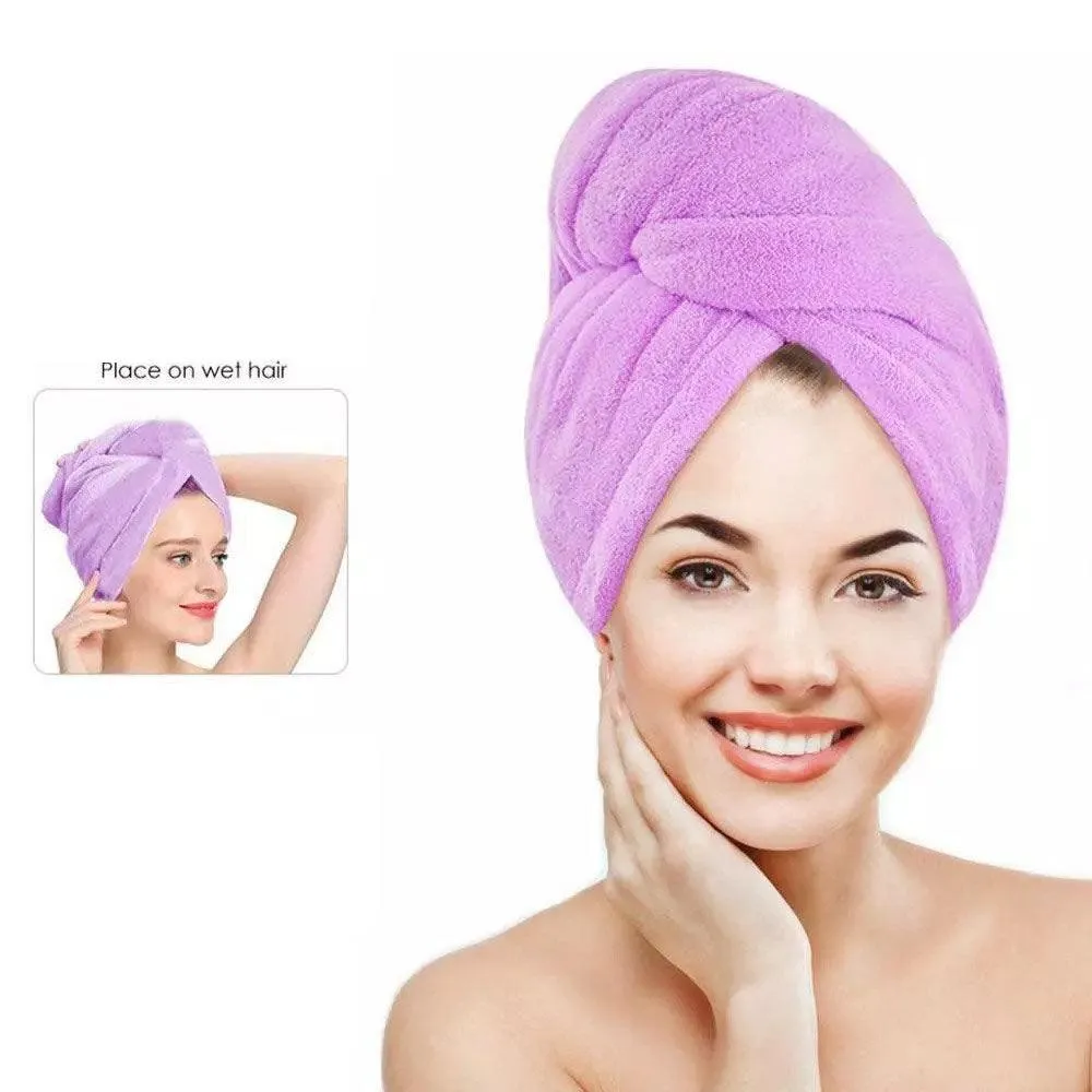 Hair Towel Absorbent Dry Cap-GREEN